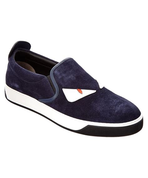 navy fendi slip on men bad bug|Men's Luxury Sneakers & Low.